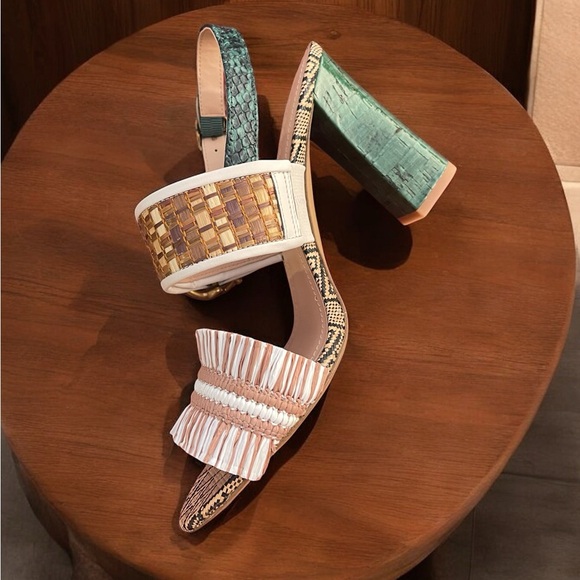 Coach Robin Raffia Sandals Size 8B - Picture 1 of 16